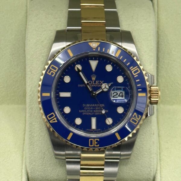 OLD STOCK 2012 Rolex Submariner 40mm 116613LB RARE FLAT BLUE DIAL (Unworn)