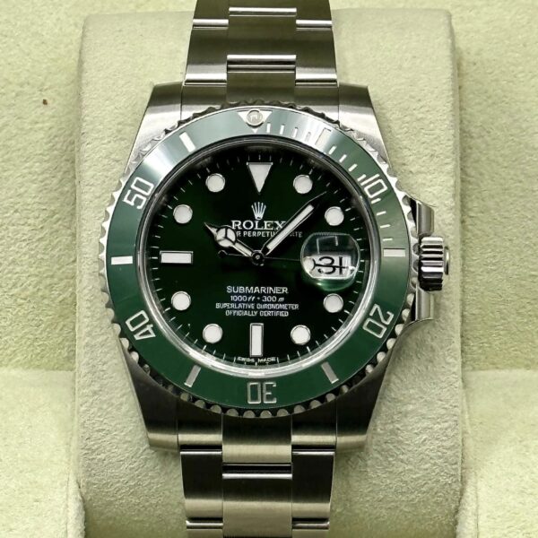 OLD STOCK 2014 Rolex Submariner “Hulk” 40mm 116610LV Green Dial (Unworn)