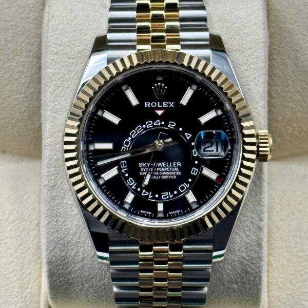 2021 Rolex Sky-Dweller 42mm 326933 Two-Tone Jubilee Black Dial