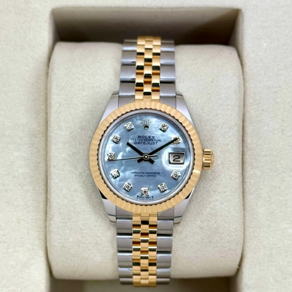 2025 Rolex Lady Datejust 28mm 279173 Jubilee MOP Diamond Dial (Unworn)