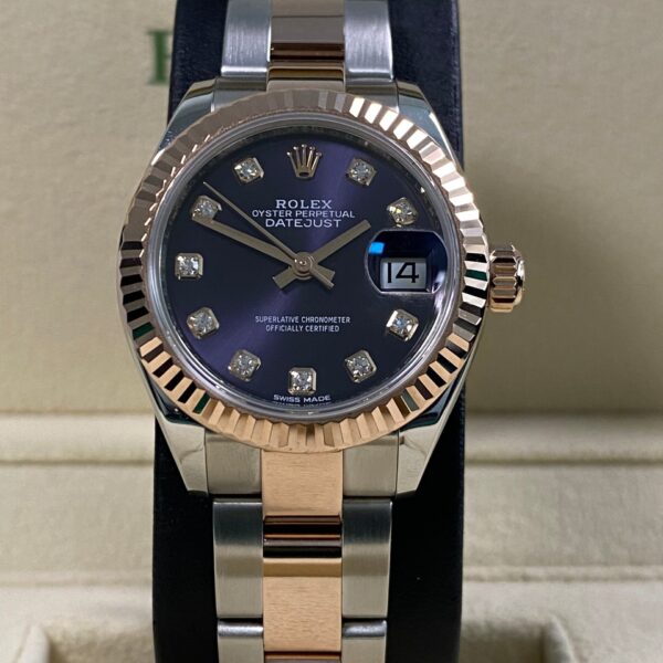 Rolex Lady-Datejust - 2019 - Aubergine Diamond Dial - 279171 *FULL SET*