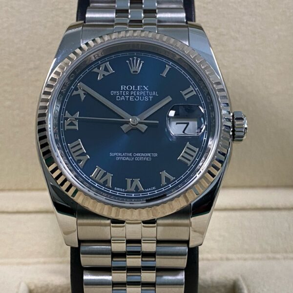 Rolex Datejust 36 - 2014 - Blue Roman Dial - 116234 *FULL SET*