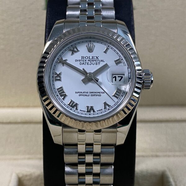 Rolex Lady-Datejust - 2007 - White Roman Dial - 179174 *FULL SET*