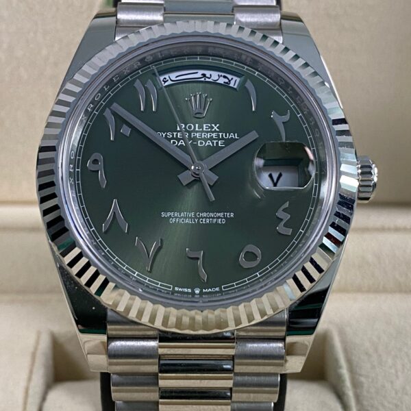 Rolex Day-Date 40 -  2023 - Arabic Green Dial - 228236 *UNPOLISHED*