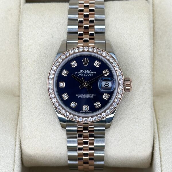 2017 Rolex Lady-Datejust 28mm 279381RBR Two-Tone Purple Diamond Dial