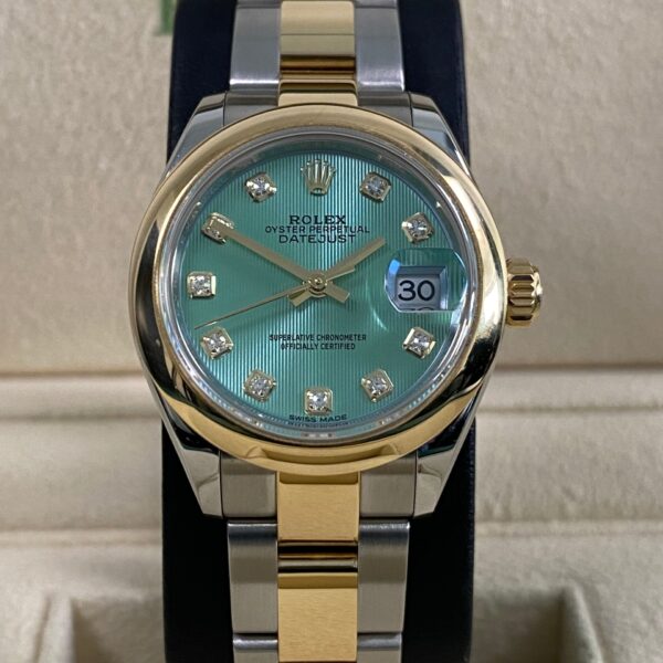 Rolex Lady-Datejust - 2024 - Mint Green Tapestry Diamond Dial - 279163 *FULL SET*