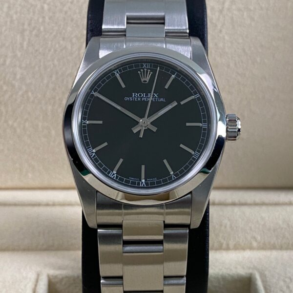 Rolex Oyster Perpetual 31 - 2003 - Black Index Dial  - 77080 *FULL SET*