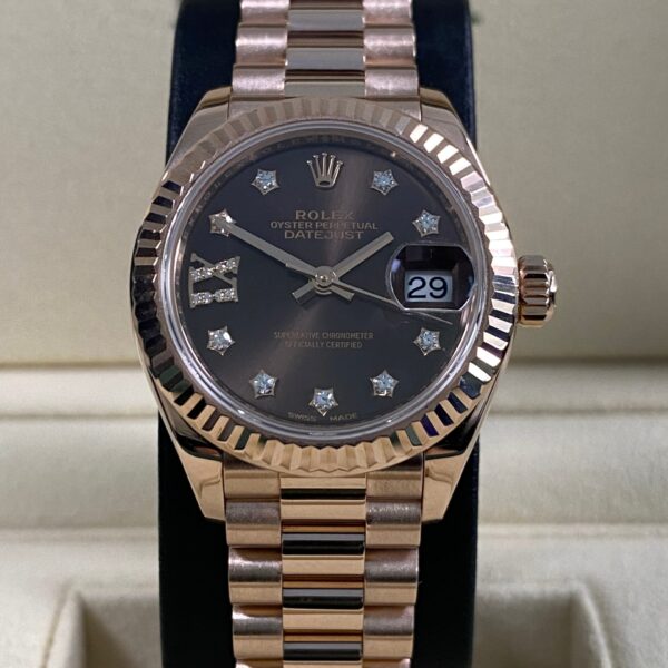 Rolex Lady-Datejust - 2016 - Chocolate Star Diamond Dial - 279175 *FULL SET*