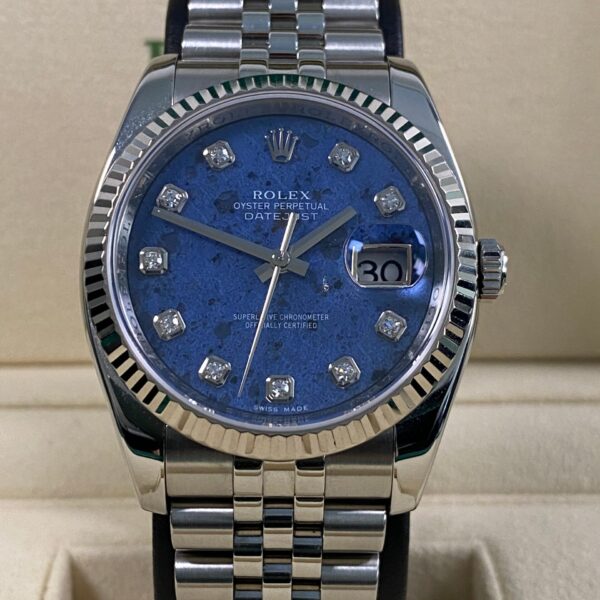 Rolex Datejust 36 - 2010 - Sodalite Stone Diamond Dial - 116234 *FULL SET*
