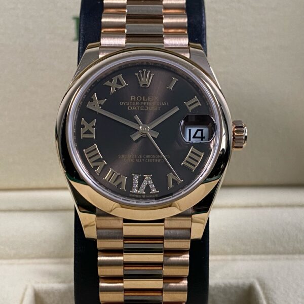 Rolex Datejust 31 - 2020 - Chocolate Dial Diamond-set on VI - 278245 *FULL SET*