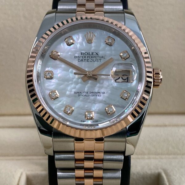 Rolex Datejust 36 - 2012 - Mother-of-Pearl Diamond Dial - 116231 *FULL SET*