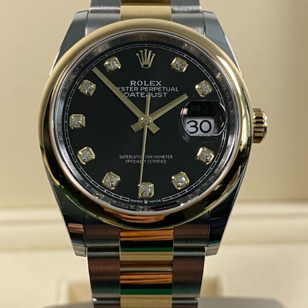 Rolex Datejust 36 - 2024 - Black Diamond Dial - 126203 *FULL SET*