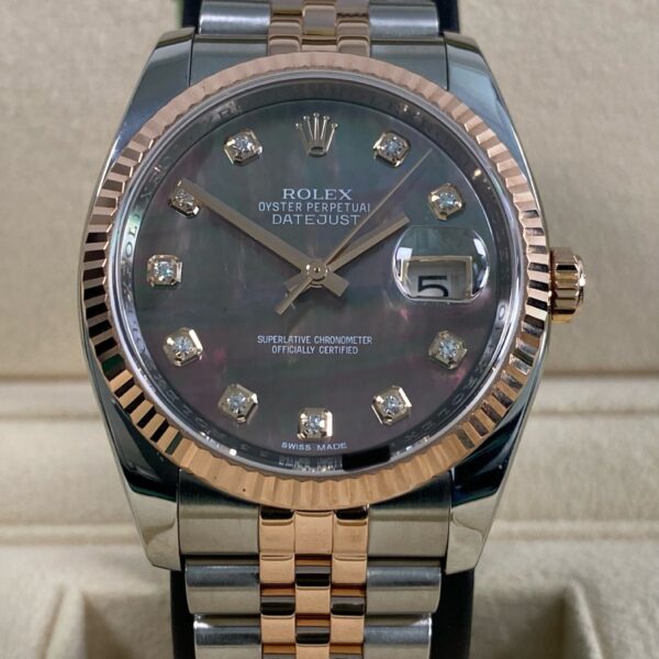 Rolex Datejust 36 - 2013 - Tahitian Mother-of-Pearl Diamond Dial - 116231 *FULL SET*