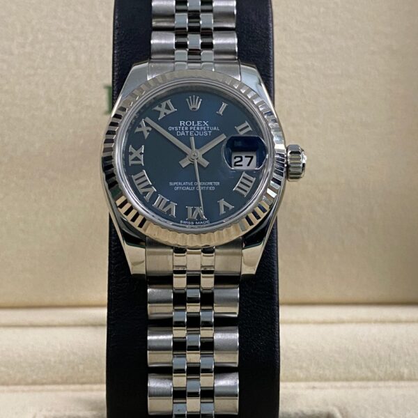 Rolex Lady-Datejust - 2014 - Blue Roman Dial - 179174 *FULL SET*
