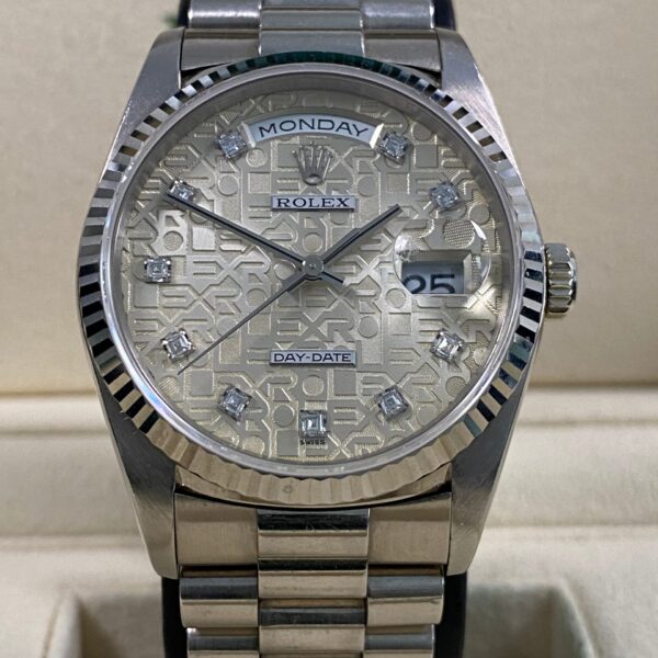 Rolex Day-Date 36 - 1991 - Silver Anniversary Diamond Dial - 18239 *UNPOLISHED*
