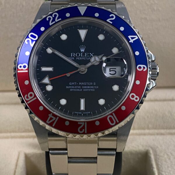 Rolex GMT-Master II - 2008 - "Pepsi" No Holes Case - 16710 *FULL SET*