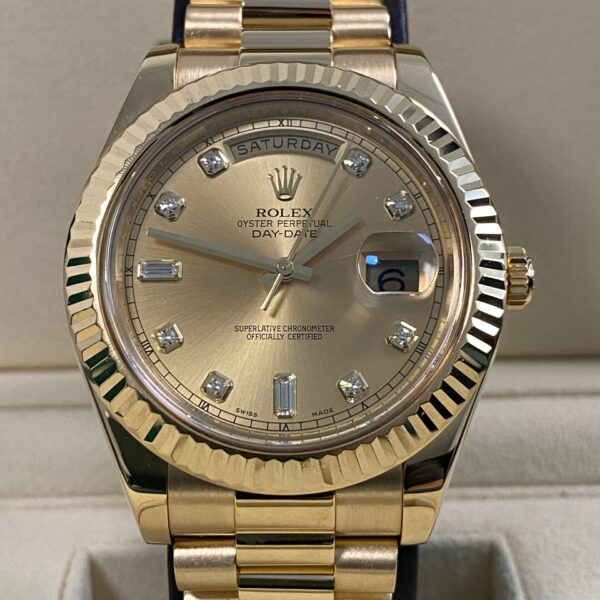 Rolex Day-Date II - 2011 - Champagne Diamond Dial - 218238