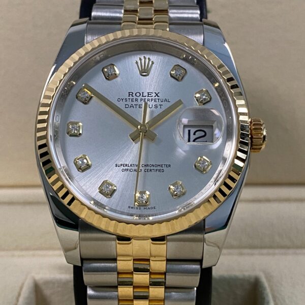 Rolex Datejust 36 - 2016 - Silver Diamond Dial - 116233 *FULL SET*