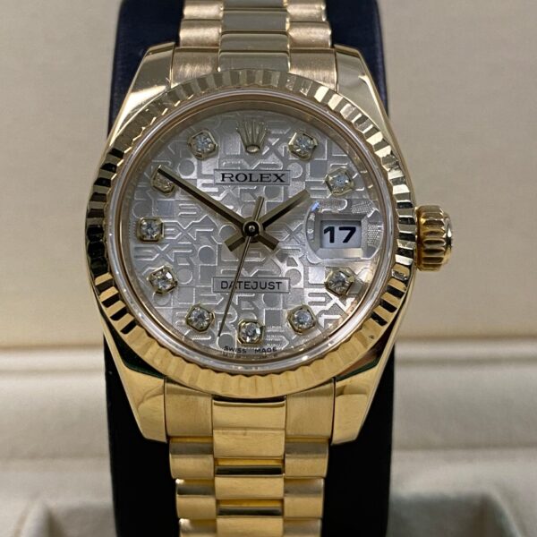 Rolex Lady-Datejust - 2014 - Silver Anniversary Diamond Dial - 179178 *FULL SET*