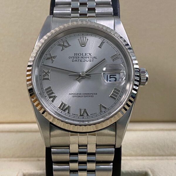 Rolex Datejust 36 - 2000 - Rhodium Roman Dial - 16234 *FULL SET*