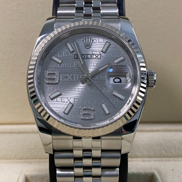 Rolex Datejust 36 - 2019 - Silver Waves Diamond on 6&9 Dial - 116234 *FULL SET*