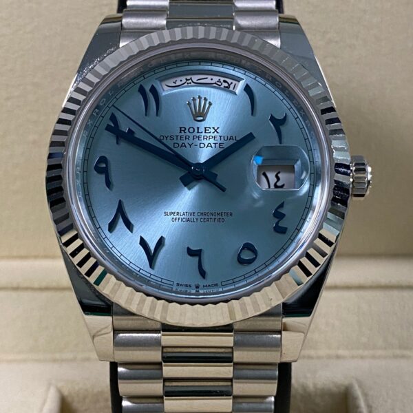 Rolex Day-Date 40 -  2024 - Ice Blue Arabic Dial - 228236 *FULL SET*