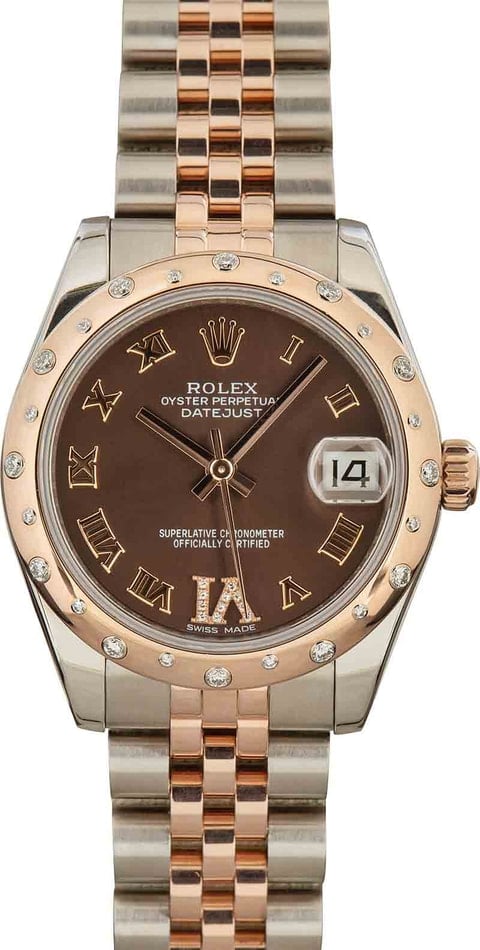 Ladies Rolex Datejust 178341 Steel & 18k Everose