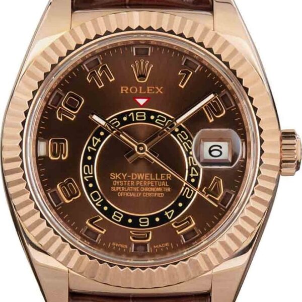 Pre-Owned Rolex Sky-Dweller 326135 Rose Gold